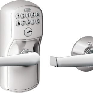 Keypad door lock with handle lever