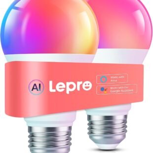 Lepro smart bulbs compatible with Alexa, Google Assistant.
