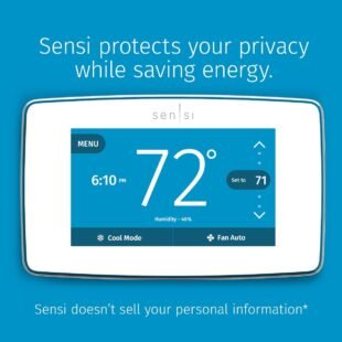 Sensi thermostat saves energy, protects privacy.