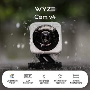 WYZE Cam v4 security camera in rain
