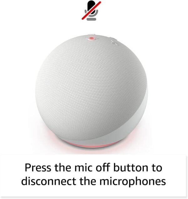 Smart speaker mic off button illustration.