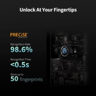 Biometric lock with fast fingerprint recognition technology.