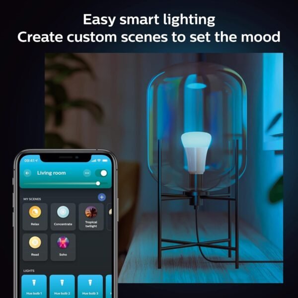 Smart lighting app and lamp for mood setting
