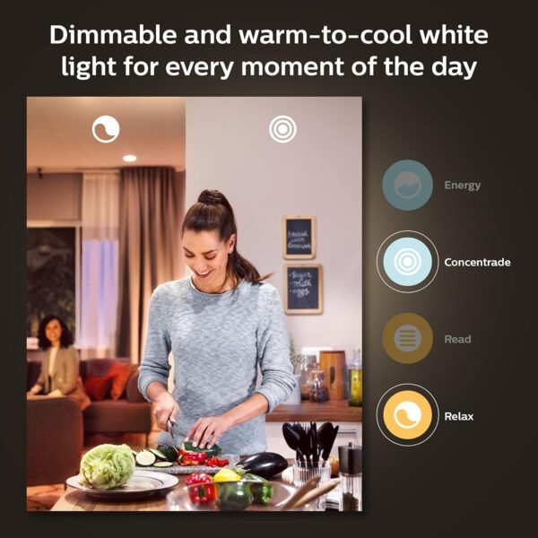 Philips Hue Smart 60W A19 LED Bulb - White and Color Ambiance Color-Changing Light - 2 Pack - 800LM - E26 - Indoor - Control with Hue App - Works with Alexa, Google Assistant and Apple Homekit - Image 4