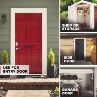 Various doors: entry, side, shed, garage options.