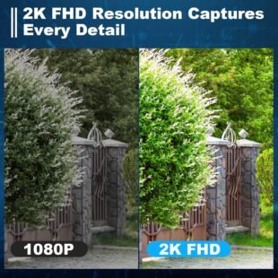 Comparison of 1080p and 2K FHD image resolution.