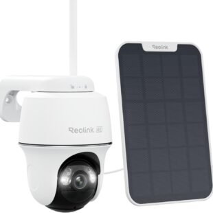 4K security camera with solar panel