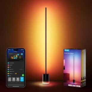 Smart floor lamp with app control and packaging