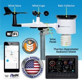 Smart weather station with WiFi and solar power.