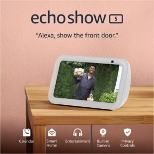 Echo Show 5 displaying front door camera view.
